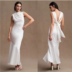 Significant Other White Satin Gown